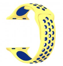 Силіконовий ремінець Sport+ для Apple Watch 42(ser.1-3)/44/45/46/49mm Yellow / Blue
