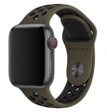 Силіконовий ремінець Sport+ для Apple Watch 42(ser.1-3)/44/45/46/49mm Olive / Black