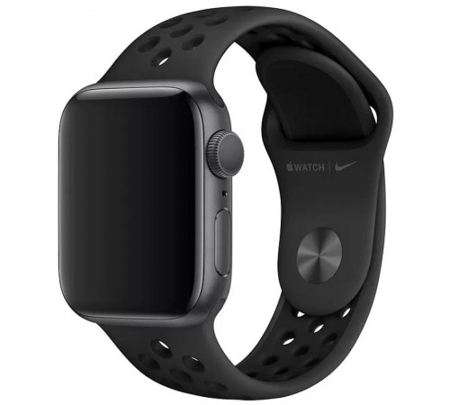 Силіконовий ремінець Sport+ для Apple Watch 42(ser.1-3)/44/45/46/49mm Black / Black Силіконовий ремінець Sport+ для Apple Watch 42(ser.1-3)/44/45/46/49mm Black / Black