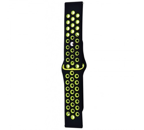 Силіконовий ремінець Sport+ для Apple Watch 42(ser.1-3)/44/45/46/49mm black/green Силіконовий ремінець Sport+ для Apple Watch 42(ser.1-3)/44/45/46/49mm black/green