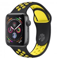 Силіконовий ремінець Sport+ для Apple Watch 42(ser.1-3)/44/45/46/49mm Black / Yellow