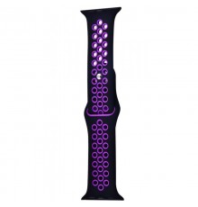 Силіконовий ремінець Sport+ для Apple Watch 42(ser.1-3)/44/45/46/49mm black/purple
