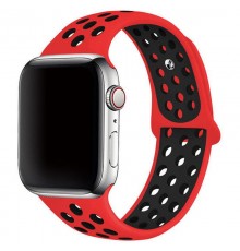 Силіконовий ремінець Sport+ для Apple Watch 42(ser.1-3)/44/45/46/49mm red/black