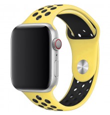 Силіконовий ремінець Sport+ для Apple Watch 42(ser.1-3)/44/45/46/49mm Yellow / Black