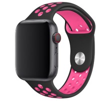Силіконовий ремінець Sport+ для Apple Watch 42(ser.1-3)/44/45/46/49mm black/pink