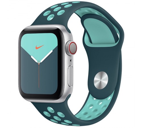Силіконовий ремінець Sport+ для Apple Watch 42(ser.1-3)/44/45/46/49mm Pine Green / Marine Green Силіконовий ремінець Sport+ для Apple Watch 42(ser.1-3)/44/45/46/49mm Pine Green / Marine Green