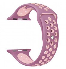 Силіконовий ремінець Sport+ для Apple Watch 42(ser.1-3)/44/45/46/49mm Сиренево-рожевий