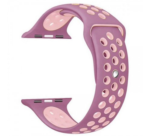 Силіконовий ремінець Sport+ для Apple Watch 42(ser.1-3)/44/45/46/49mm Сиренево-рожевий Силіконовий ремінець Sport+ для Apple Watch 42(ser.1-3)/44/45/46/49mm Сиренево-рожевий