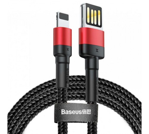 Дата кабель Baseus Cafule Lightning Cable Special Edition 2.4A (1m) (CALKLF-G) Чорний / Червоний Дата кабель Baseus Cafule Lightning Cable Special Edition 2.4A (1m) (CALKLF-G) Чорний / Червоний