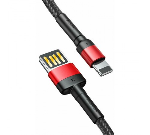 Дата кабель Baseus Cafule Lightning Cable Special Edition 2.4A (1m) (CALKLF-G) Чорний / Червоний Дата кабель Baseus Cafule Lightning Cable Special Edition 2.4A (1m) (CALKLF-G) Чорний / Червоний