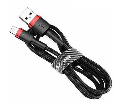 Дата кабель Baseus Cafule Lightning Cable Special Edition 2.4A (1m) (CALKLF-G) Чорний / Червоний Дата кабель Baseus Cafule Lightning Cable Special Edition 2.4A (1m) (CALKLF-G) Чорний / Червоний