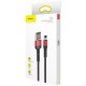 Дата кабель Baseus Cafule Lightning Cable Special Edition 2.4A (1m) (CALKLF-G) Чорний / Червоний