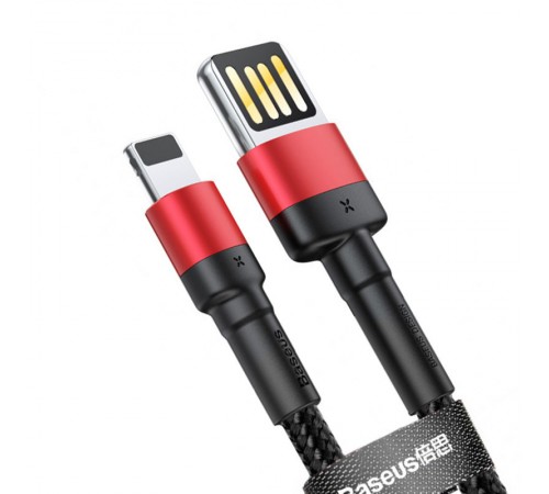 Дата кабель Baseus Cafule Lightning Cable Special Edition 2.4A (1m) (CALKLF-G) Чорний / Червоний Дата кабель Baseus Cafule Lightning Cable Special Edition 2.4A (1m) (CALKLF-G) Чорний / Червоний