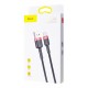 Дата кабель Baseus Cafule Type-C Cable 3A (1m) (CATKLF-B) Червоний / Чорний