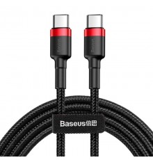 Дата кабель Baseus Cafule Type-C to Type-C Cable PD 2.0 60W (2m) (CATKLF-H) Чорний / Червоний