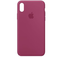 Чохол Silicone Case Full Protective (AA) для Apple iPhone X / XS (5.8") Малиновий / Pomegranate