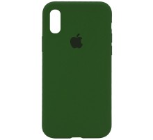 Чохол Silicone Case Full Protective (AA) для Apple iPhone X (5.8") / XS (5.8") Зелений / Dark Olive