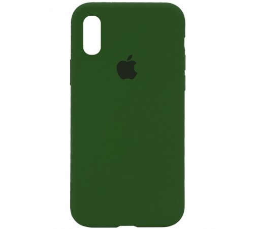 Чохол Silicone Case Full Protective (AA) для Apple iPhone X (5.8") / XS (5.8") Зелений / Dark Olive Чохол Silicone Case Full Protective (AA) для Apple iPhone X (5.8") / XS (5.8") Зелений / Dark Olive