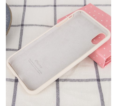 Чохол Silicone Case Full Protective (AA) для Apple iPhone X / XS (5.8") Бежевий / Creamy White Чохол Silicone Case Full Protective (AA) для Apple iPhone X / XS (5.8") Бежевий / Creamy White