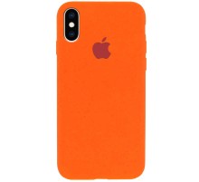 Чохол Silicone Case Full Protective (AA) для Apple iPhone X / XS (5.8") Помаранчевий / Apricot