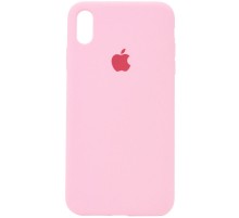 Чохол Silicone Case Full Protective (AA) для Apple iPhone X (5.8") / XS (5.8") Рожевий / Light pink