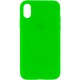 Чохол Silicone Case Full Protective (AA) для Apple iPhone X / XS (5.8") Зелений / Neon green