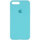 Чохол Silicone Case Full Protective (AA) для Apple iPhone 7 plus / 8 plus (5.5") Бірюзовий / Ice Blue