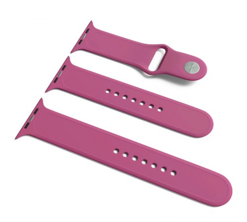 Силіконовий ремінець для Apple Watch Sport Band 38/40/41/42mm(ser.10) (S/M & M/L) 3pcs Малиновий/ Dragon Fruit Силіконовий ремінець для Apple Watch Sport Band 38/40/41/42mm(ser.10) (S/M & M/L) 3pcs Малиновий/ Dragon Fruit