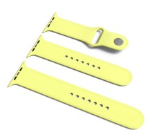 Силіконовий ремінець для Apple Watch Sport Band 38/40/41/42mm(ser.10) (S/M & M/L) 3pcs Жовтий / Lemon
