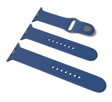Силіконовий ремінець для Apple Watch Sport Band 38/40/41/42mm(ser.10) (S/M & M/L) 3pcs Синій / Navy Blue