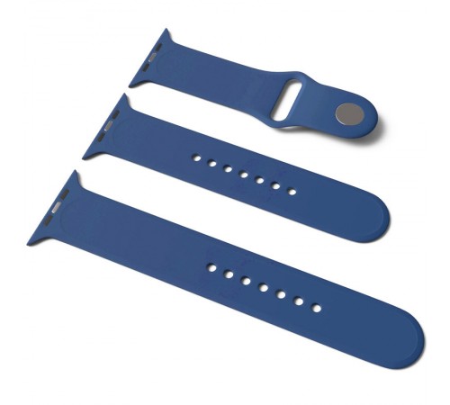 Силіконовий ремінець для Apple Watch Sport Band 38/40/41/42mm(ser.10) (S/M & M/L) 3pcs Синій / Navy Blue Силіконовий ремінець для Apple Watch Sport Band 38/40/41/42mm(ser.10) (S/M & M/L) 3pcs Синій / Navy Blue