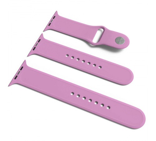 Силіконовий ремінець для Apple Watch Sport Band 38/40/41/42mm(ser.10) (S/M & M/L) 3pcs Ліловий / Light Lilac Силіконовий ремінець для Apple Watch Sport Band 38/40/41/42mm(ser.10) (S/M & M/L) 3pcs Ліловий / Light Lilac