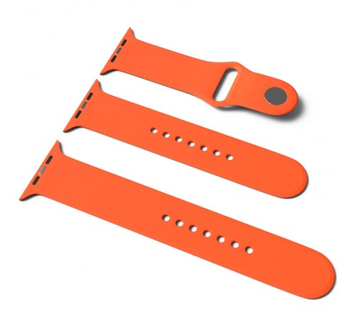 Силіконовий ремінець для Apple Watch Sport Band 38/40/41/42mm(ser.10) (S/M & M/L) 3pcs Помаранчевий / Orange Силіконовий ремінець для Apple Watch Sport Band 38/40/41/42mm(ser.10) (S/M & M/L) 3pcs Помаранчевий / Orange
