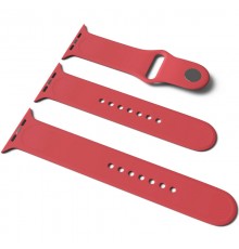 Силіконовий ремінець для Apple Watch Sport Band 38/40/41/42mm(ser.10) (S/M & M/L) 3pcs Червоний / Camellia Red