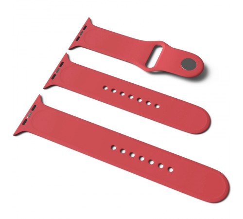 Силіконовий ремінець для Apple Watch Sport Band 38/40/41/42mm(ser.10) (S/M & M/L) 3pcs Червоний / Camellia Red Силіконовий ремінець для Apple Watch Sport Band 38/40/41/42mm(ser.10) (S/M & M/L) 3pcs Червоний / Camellia Red