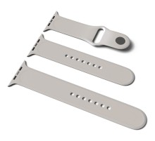 Силіконовий ремінець для Apple Watch Sport Band 38/40/41/42mm(ser.10) (S/M & M/L) 3pcs Сірий / Stone