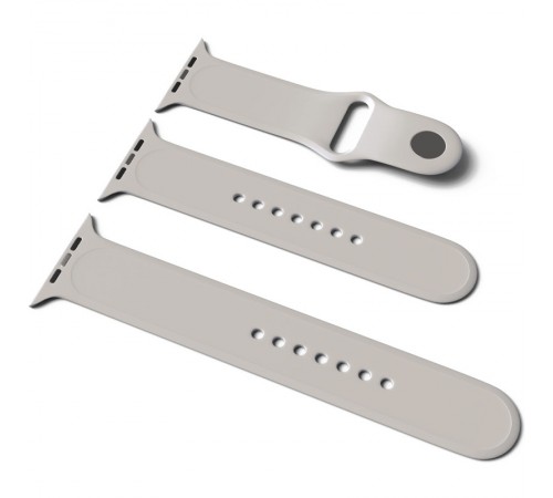 Силіконовий ремінець для Apple Watch Sport Band 38/40/41/42mm(ser.10) (S/M & M/L) 3pcs Сірий / Stone Силіконовий ремінець для Apple Watch Sport Band 38/40/41/42mm(ser.10) (S/M & M/L) 3pcs Сірий / Stone