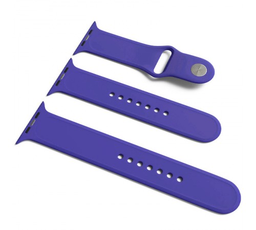 Силіконовий ремінець для Apple Watch Sport Band 38/40/41/42mm(ser.10) (S/M & M/L) 3pcs Фіолетовий / Purple Силіконовий ремінець для Apple Watch Sport Band 38/40/41/42mm(ser.10) (S/M & M/L) 3pcs Фіолетовий / Purple