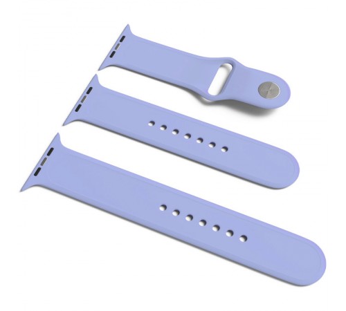 Силіконовий ремінець для Apple Watch Sport Band 38/40/41/42mm(ser.10) (S/M & M/L) 3pcs Бузковий / Lilac Силіконовий ремінець для Apple Watch Sport Band 38/40/41/42mm(ser.10) (S/M & M/L) 3pcs Бузковий / Lilac