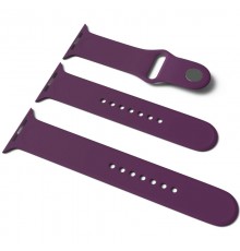 Силіконовий ремінець для Apple Watch Sport Band 38/40/41/42mm(ser.10) (S/M & M/L) 3pcs Фіолетовий / Grape