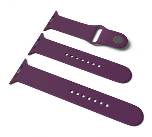Силіконовий ремінець для Apple Watch Sport Band 38/40/41/42mm(ser.10) (S/M & M/L) 3pcs Фіолетовий / Grape Силіконовий ремінець для Apple Watch Sport Band 38/40/41/42mm(ser.10) (S/M & M/L) 3pcs Фіолетовий / Grape