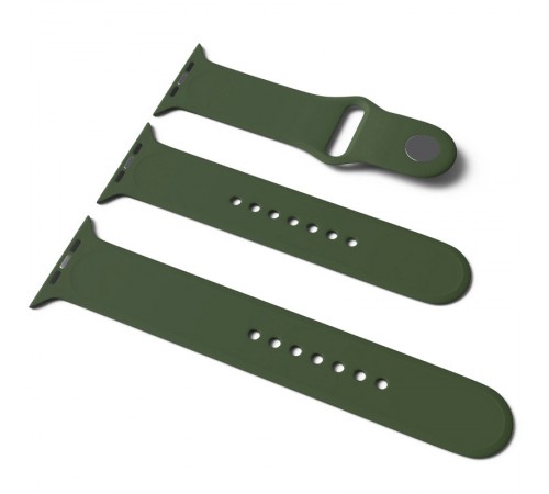 Силіконовий ремінець для Apple Watch Sport Band 38/40/41/42mm(ser.10) (S/M & M/L) 3pcs Зелений / Forest green Силіконовий ремінець для Apple Watch Sport Band 38/40/41/42mm(ser.10) (S/M & M/L) 3pcs Зелений / Forest green