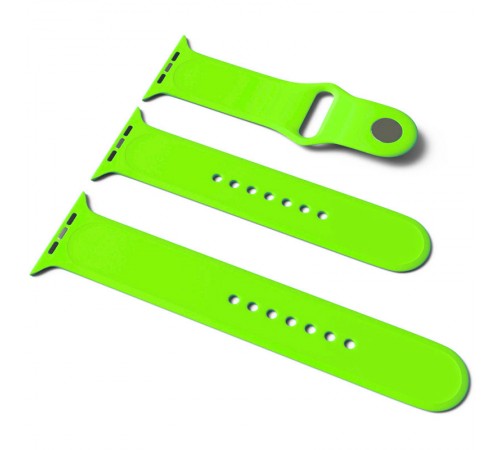 Силіконовий ремінець для Apple Watch Sport Band 38/40/41/42mm(ser.10) (S/M & M/L) 3pcs Салатовий / Neon green Силіконовий ремінець для Apple Watch Sport Band 38/40/41/42mm(ser.10) (S/M & M/L) 3pcs Салатовий / Neon green