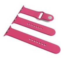 Силіконовий ремінець для Apple Watch Sport Band 38/40/41/42mm(ser.10) (S/M & M/L) 3pcs Кавуновий / Watermelon red