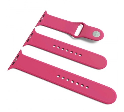 Силіконовий ремінець для Apple Watch Sport Band 38/40/41/42mm(ser.10) (S/M & M/L) 3pcs Кавуновий / Watermelon red Силіконовий ремінець для Apple Watch Sport Band 38/40/41/42mm(ser.10) (S/M & M/L) 3pcs Кавуновий / Watermelon red