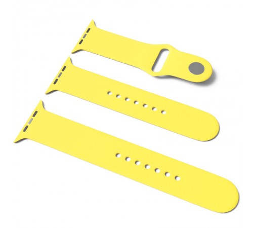 Силіконовий ремінець для Apple Watch Sport Band 38/40/41/42mm(ser.10) (S/M & M/L) 3pcs Жовтий / Canary Yellow Силіконовий ремінець для Apple Watch Sport Band 38/40/41/42mm(ser.10) (S/M & M/L) 3pcs Жовтий / Canary Yellow