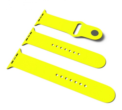 Силіконовий ремінець для Apple Watch Sport Band 38/40/41/42mm(ser.10) (S/M & M/L) 3pcs Жовтий / Neon Yellow Силіконовий ремінець для Apple Watch Sport Band 38/40/41/42mm(ser.10) (S/M & M/L) 3pcs Жовтий / Neon Yellow