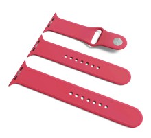 Силіконовий ремінець для Apple Watch Sport Band 38/40/41/42mm (S/M & M/L) 3pcs Малиновий / Pomegranate