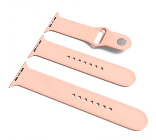 Силіконовий ремінець для Apple Watch Sport Band 38/40/41/42mm(ser.10) (S/M & M/L) 3pcs Помаранчевий / Grapefruit Силіконовий ремінець для Apple Watch Sport Band 38/40/41/42mm(ser.10) (S/M & M/L) 3pcs Помаранчевий / Grapefruit