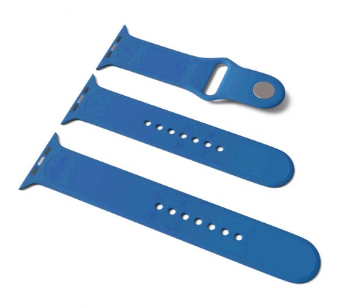 Силіконовий ремінець для Apple Watch Sport Band 38/40/41/42mm(ser.10) (S/M & M/L) 3pcs Синій / Blue Силіконовий ремінець для Apple Watch Sport Band 38/40/41/42mm(ser.10) (S/M & M/L) 3pcs Синій / Blue
